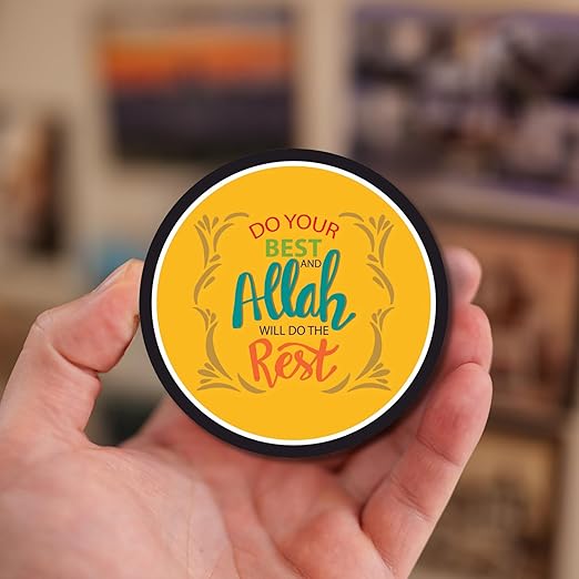 Wooden Allah Fridge Magnets for Home, Cafe, Kitchen & Office Decoration Fridge Magnet | Fridge Magnet | Magnets for Fridge (Pack of 5)