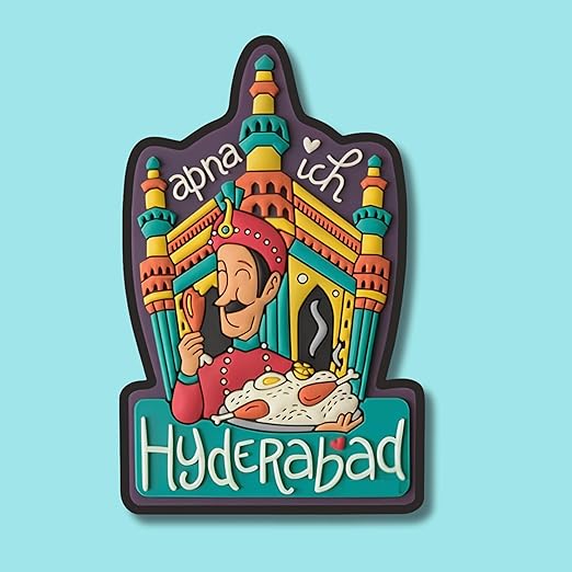 Wooden Fridge Magnets for Home & Kitchen | Fridge magents| Gifts Items| Printed Wooden Fridge magents (Hyderabad) (Green)